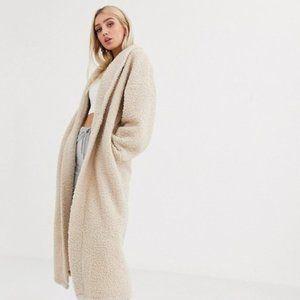 NWT ASOS Teddy Bear Open Robe W/ Pockets